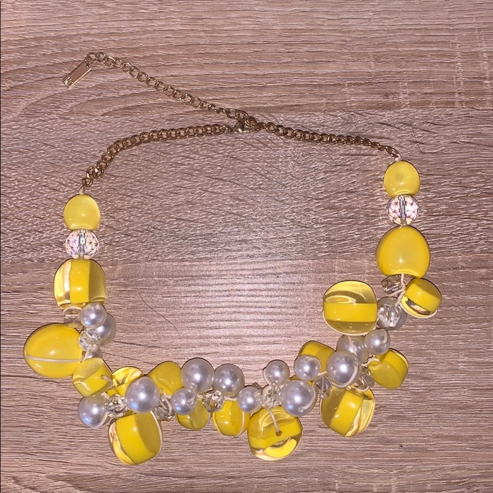 Yellow bead necklace